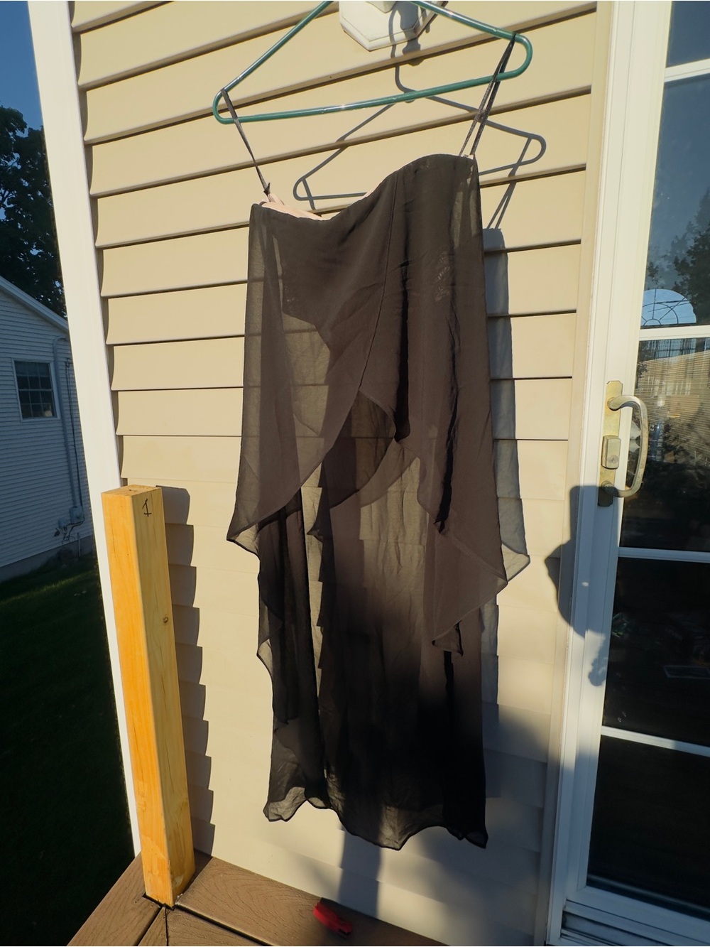 Black Chiffon Layered Tube top